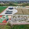 Widok z góry na CSiR "MORGI" widoczny cały obiekt, widok z góry